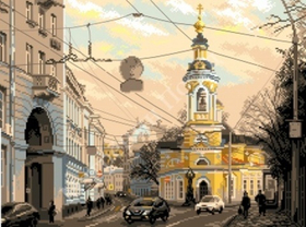 "Москва, ул. Солянка"-1800 канва с рисунком