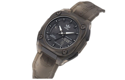 Adidas Originals STREET Wrist Watch Quartz Movement Resin Strap 45mm Black Dial Unisex 100m Water Resistant