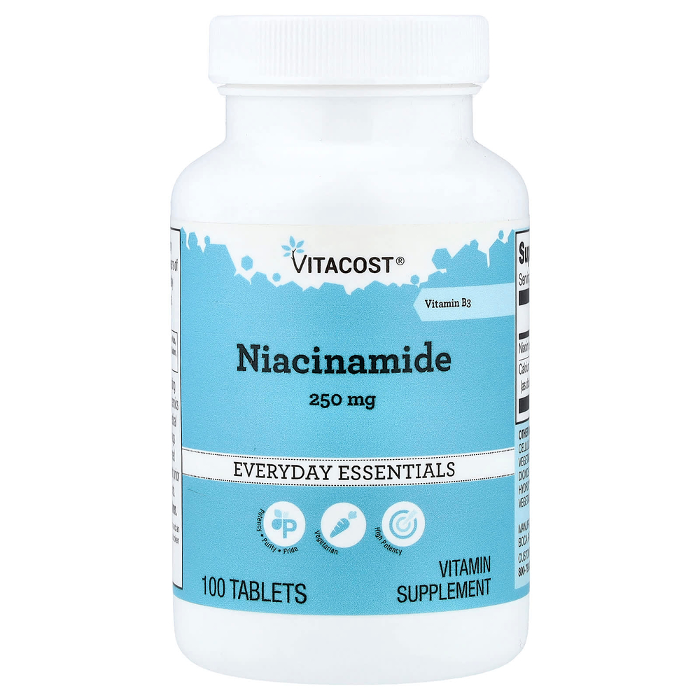 Vitacost, никотинамид, 100 таблеток