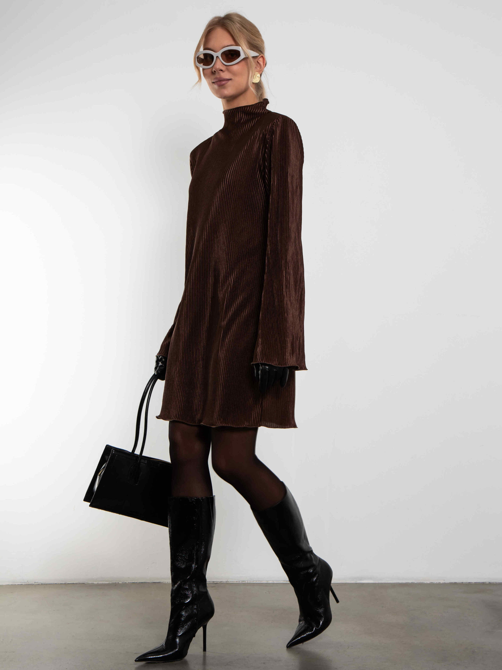 Платье Гофре (шоколадный)