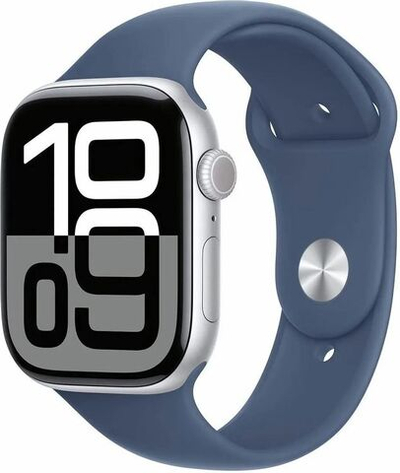 Смарт-часы Apple Watch Series 10 A2999,  46мм,  2.1",  синий/серебристый