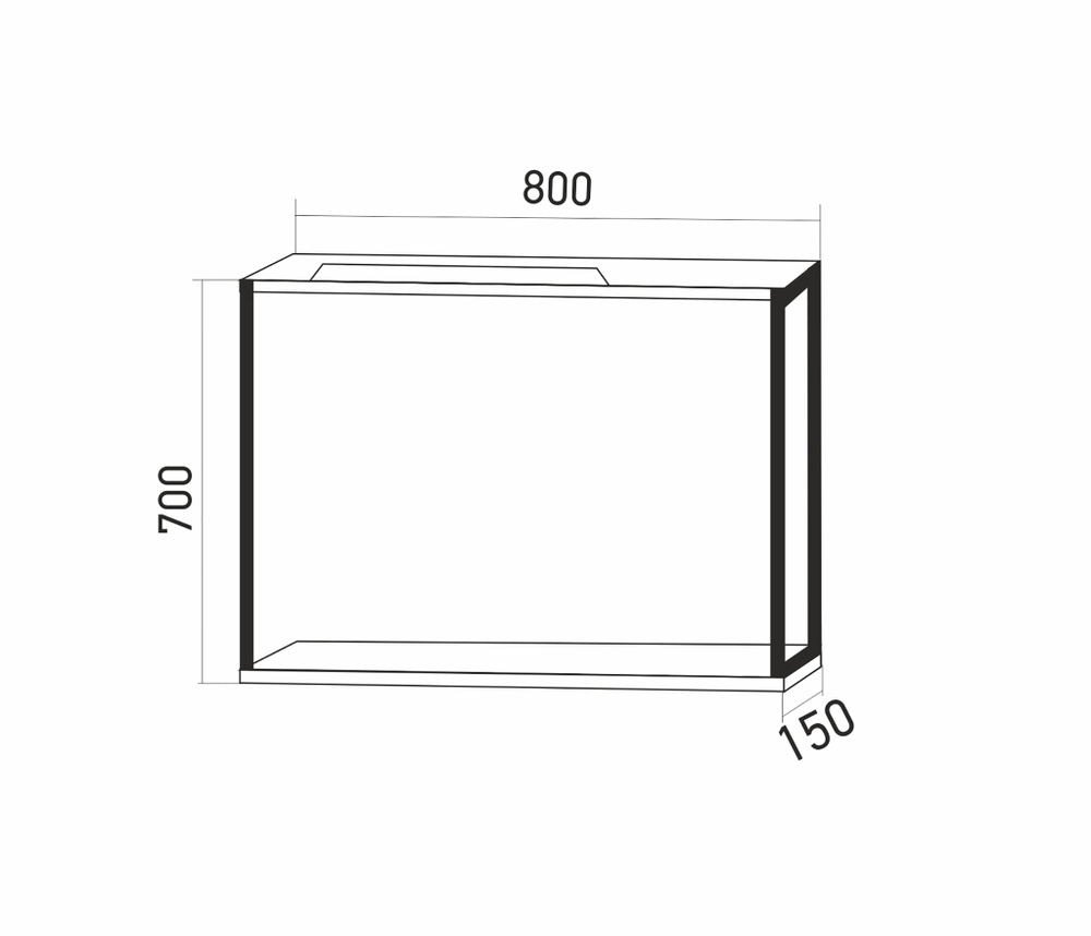 Зеркальный шкаф "БРУКЛИН" 80 Дуб Бунратти с подсветкой ЛОФТ (ЛДСП)