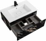 Тумба с раковиной Cezares Slider 80 SLIDER-800-1C-SO-NF черный фьюжн