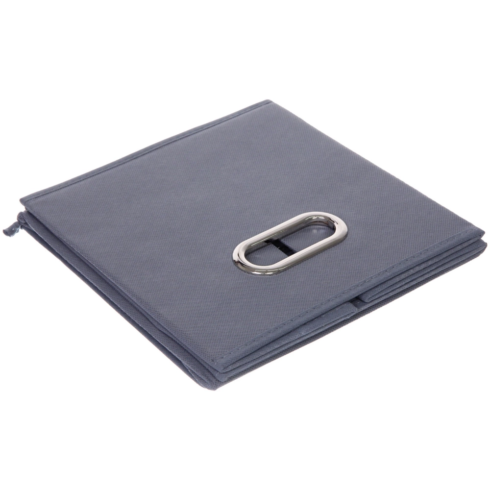 Короб - органайзер складной стеллажный для хранения вещей с крышкой «ДОМания», цвет серый, 28*28*28см (лейбл)