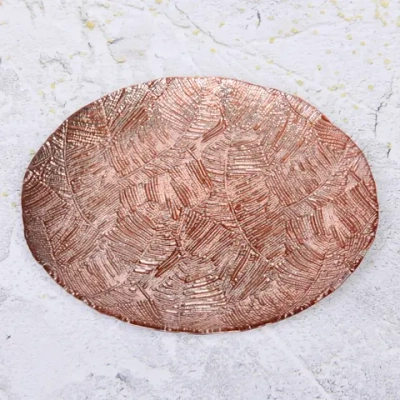 Тарелка 20см «Ривьера»розовое золото