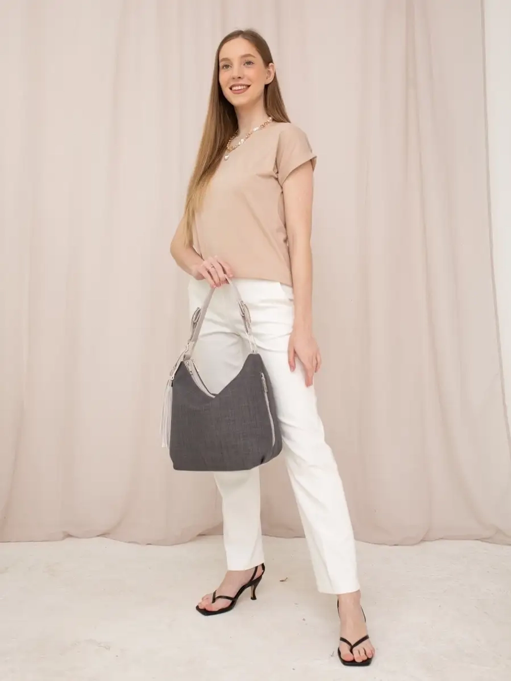 Сумка через плечо большая шоппер мешок спортивная