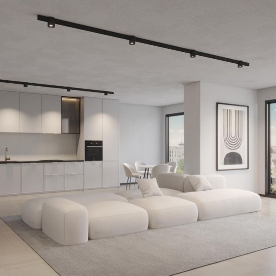 359517 SHINO NT24 130 черный Трековый низковольт. св-к диммир. со сменой цв.температуры, пульт ДУ/Tuya Smart Life IP20 LED 10W 48V 3000-6000K FLUM