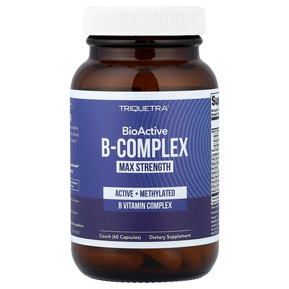 Triquetra Health, BioActive, комплекс витаминов группы B, максимальная сила действия, 60 капсул