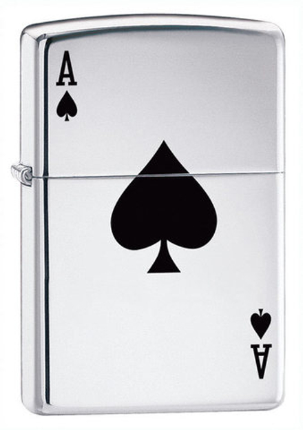 Зажигалка Zippo с покрытием High Polish Chrome, латунь/сталь, серебристая, глянцевая, 36x12x
