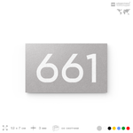 Номер на дверь 661, табличка на дверь для офиса, квартиры, кабинета, аудитории, склада, серая 120х70 мм, Айдентика Технолоджи