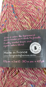 Пряжа от BERGER (Франция) Bigarelle 55% хлопок 36% лен 9% вискоза 1 мот-100г -390м цена за 1 моток цв 29713