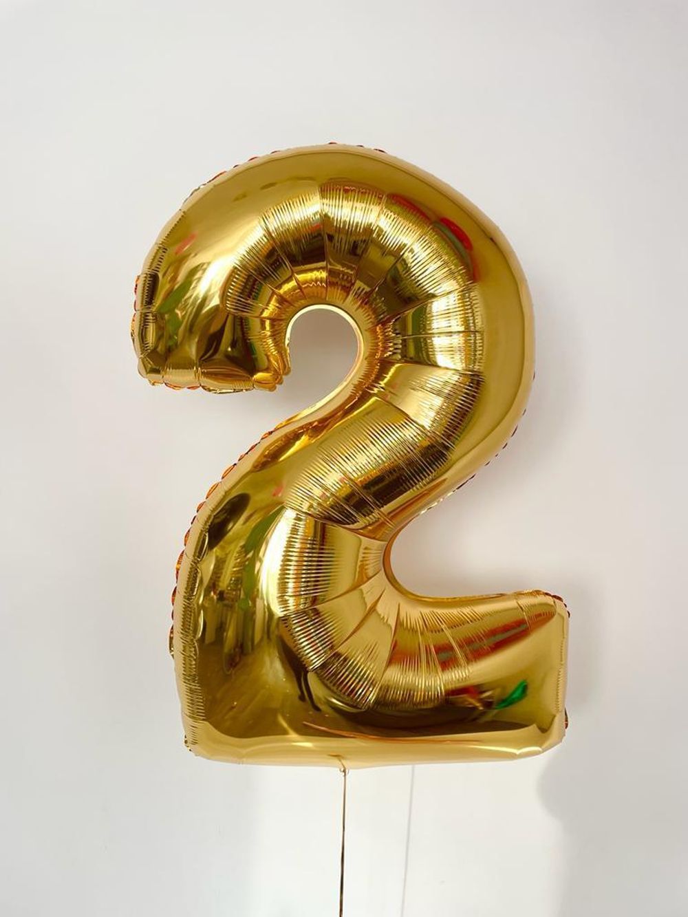 FM Шар 40" / 102 см "Цифра 2" Золото (БГ-60)  Изображение2