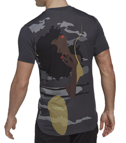 Мужская теннисная футболка Adidas New York Printed Tee - черный