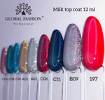 Молочный топ без липкого слоя (топ/финиш) Global Fashion Milk Top Coat, 12 мл