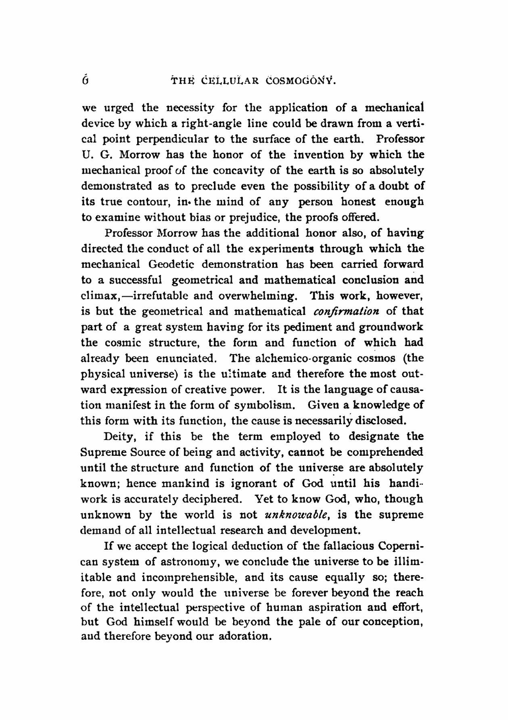 The Cellular Cosmogony; Or, The Earth a Concave Sphere. Part 1 | Ulysses G. Morrow Koresh