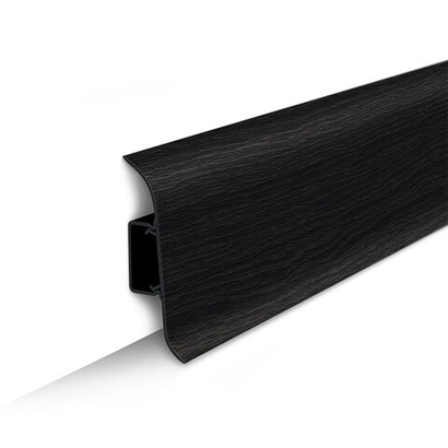 Плинтус ПВХ Идеал Классик 302 Венге черный 2200х55х22 мм