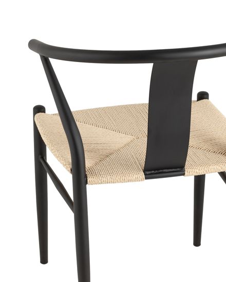 Стул обеденный Wishbone  Style металлический бежевый