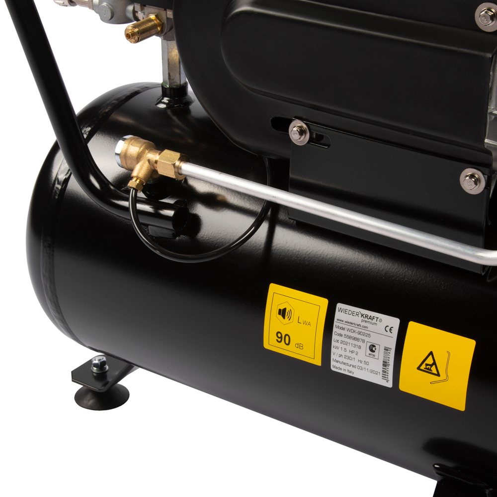 WDK-90225 Компрессор поршневой с прямым приводом 225 л/мин, 1.5 КВт, 220 В, ресивер 24 л