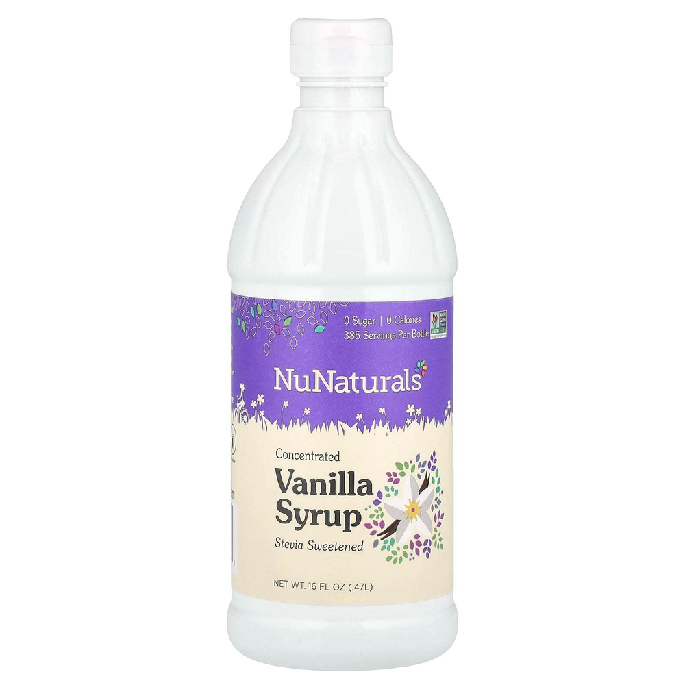 NuNaturals, Концентрированный ванильный сироп, 0,47 л (16 жидк. унц.)