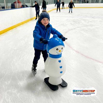 Ходунки для катания на коньках «Снеговик Ледовый», 0,3×0,3×0,7 м