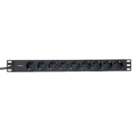 Блок розеток 19", 9 розеток EKF TRP-HPD-16A-9SH-2MSH