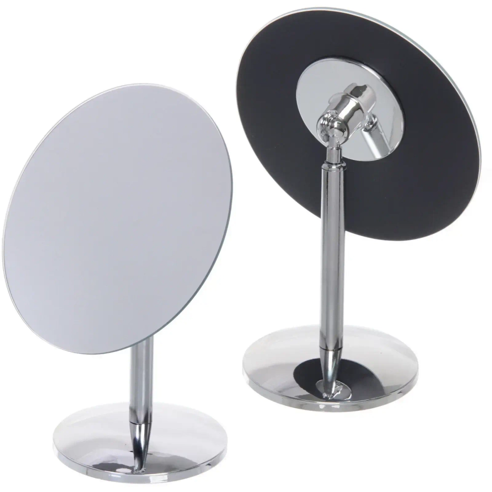 Зеркало настольное «ФОРТУНА БРИ», круглое, цвет металл, 25*15,5см (коробка)