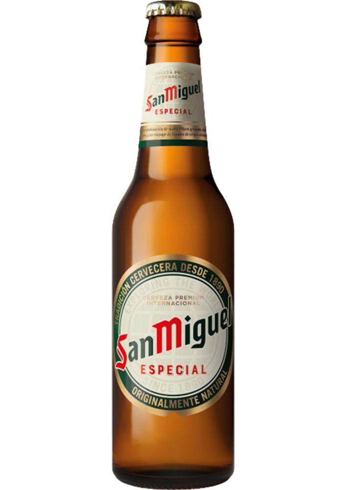 Пиво Сан Мигель Премиум Эспешл / San Miguel Premium Especial 0.33л - 24шт