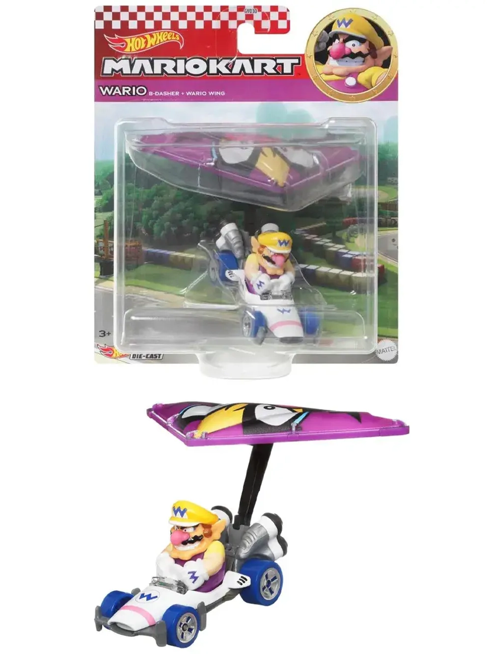 Машинка MarioKart Хот Вилс Wario GVD30 HDB42