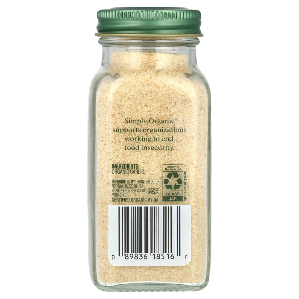Simply Organic, чесночный порошок, 103 г (3,64 унции)
