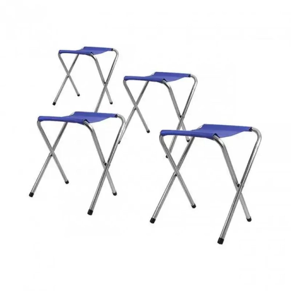 Набор складной мебели Bison A-4-60*120-BL (усиленный стол + 4 стула), 60х120см