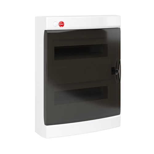 Щиток настенный RAM base 24м (2х12) с прозрачной дверцей с клеммным блоком 63А IP41 белый DKC RB24W4TWD