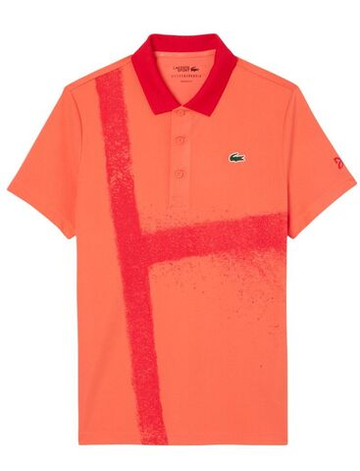 Мужское теннисное поло Lacoste Tennis x Novak Djokovic - Оранжевый