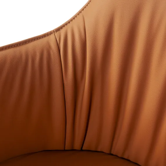 Лаунж кресло Sofia, экокожа терракот