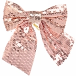 Бант на ёлку «Блеск» 12*14 см (набор 4 шт), Розовое золото