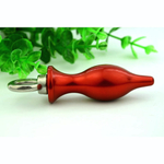 Анальная втулка с кольцом красная 10,5 см