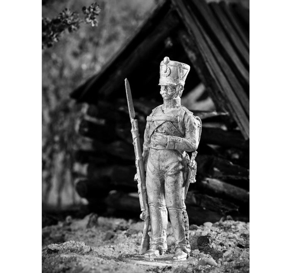 Оловянный солдатик Рядовой гарнизонных полков, 1812 г.