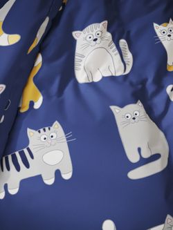 Простынь на резинке перкаль Сказка "Котятки" 160x200 см