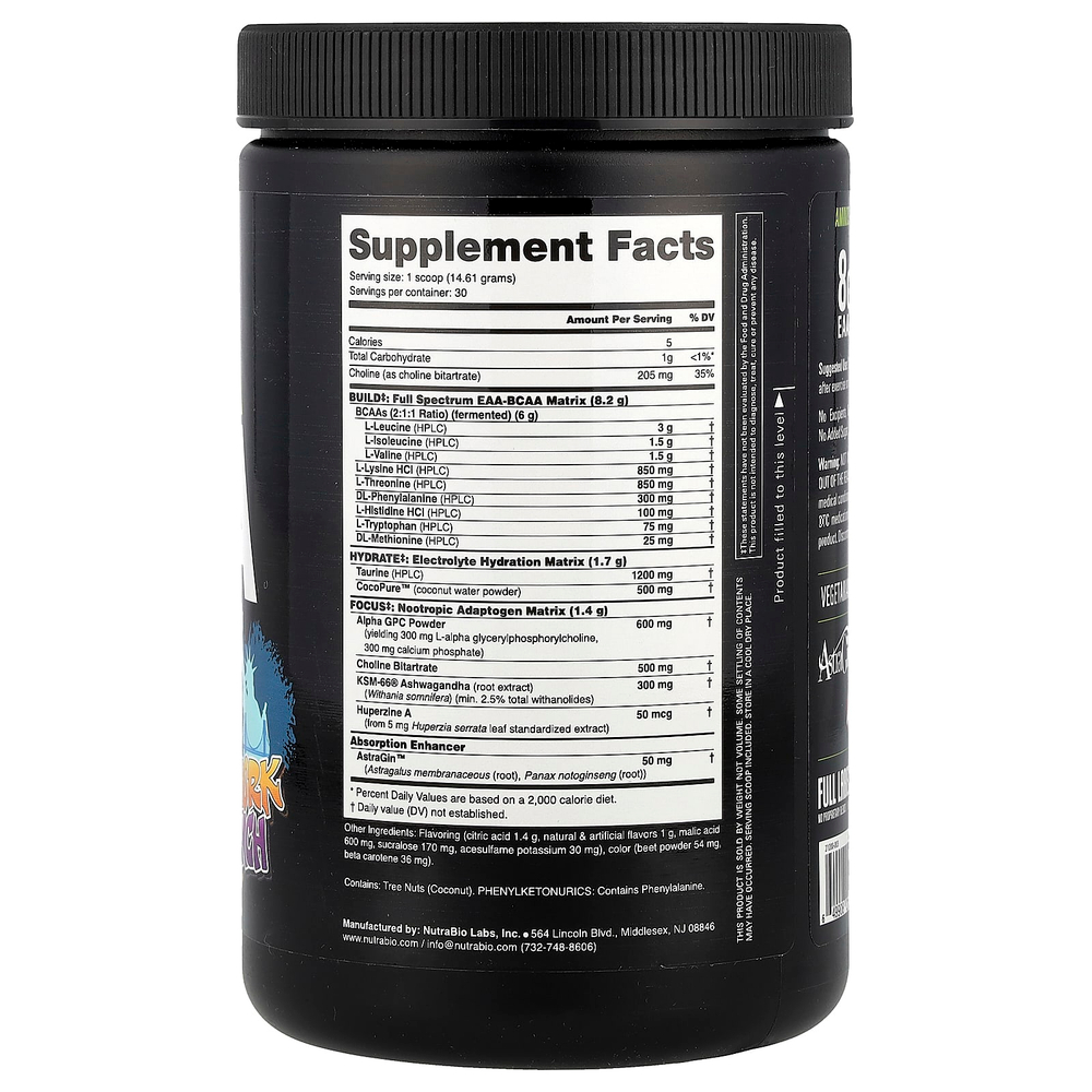 NutraBio, Alpha EAA, New York Punch, 438 г (0,97 фунта)