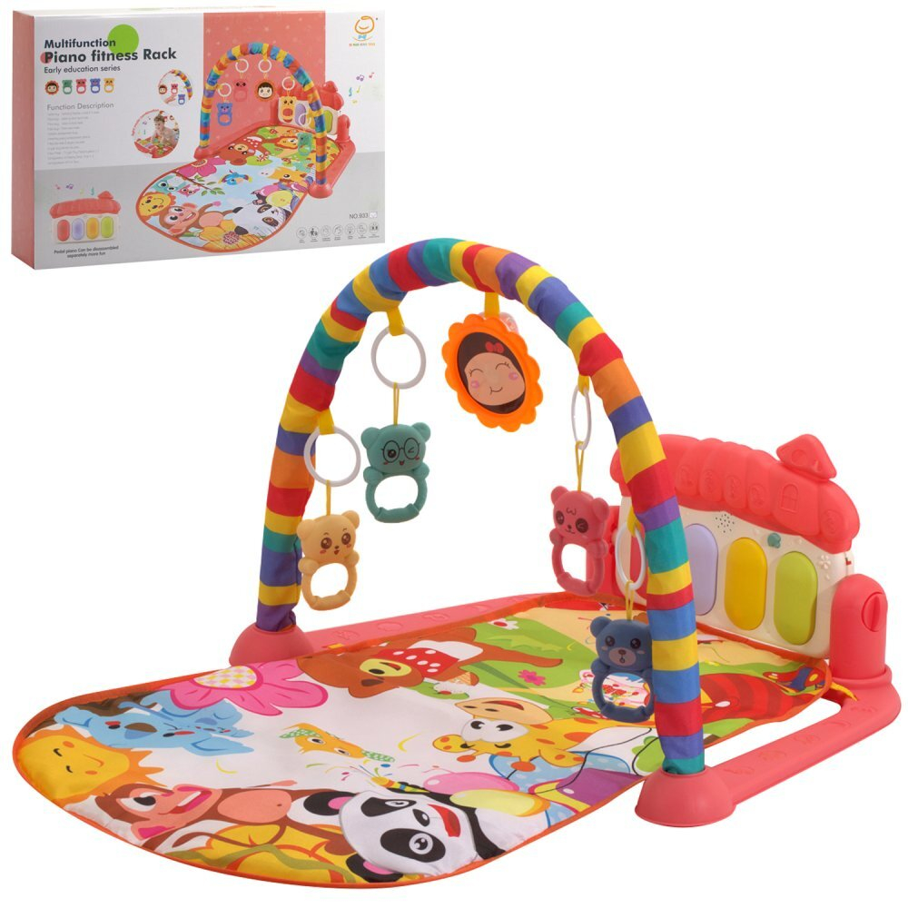 0333924/Детский мягкий развив. коврик овальной формы с муз. панелью, в/к 46*30*9 см/54