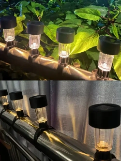 Освещение газона солнечным светом Солнечные светильники для бассейна с 6 пакетами для обрамленных потолочных бассейнов, теплый свет