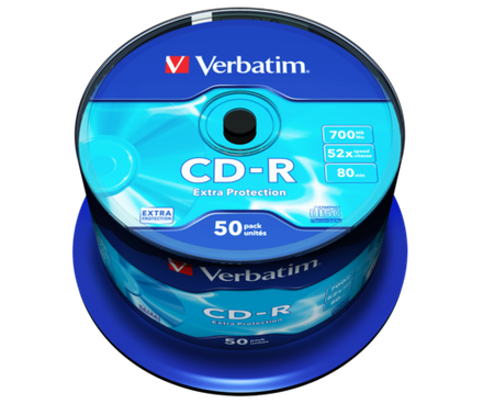 Оптический диск Verbatim CD-R 700MB 52X Extra Protection, Spindle, 50 шт