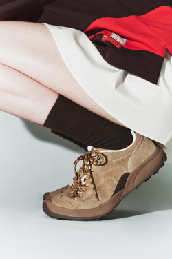 ZARA КРОССОВКИ В ПОХОДНОМ СТИЛЕ, КОРИЧНЕВЫЙ