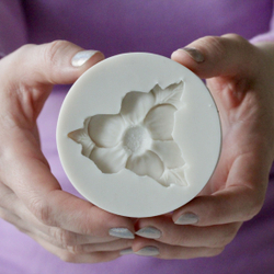 Молд силиконовый для творчества "Цветок. Фиалка. Примула. Лютик." 6 см / Форма для мыла, воска, гипса, полимерной глины, фитомолд