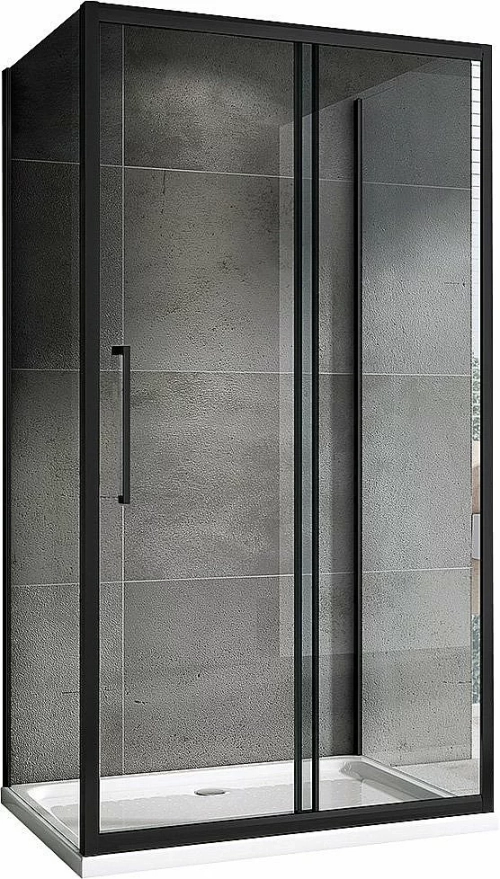 Душевой уголок ABBER Schwarzer Diamant AG30120BH-S75B-S75B 120x75 стекло прозрачное/профиль черный