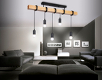 TR8183/5 BK/LW черный/светлое дерево E27*5 max 40W 800*50*420