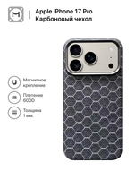 Карбоновый чехол MosSeller для Apple iPhone 17 Pro, графитовые соты