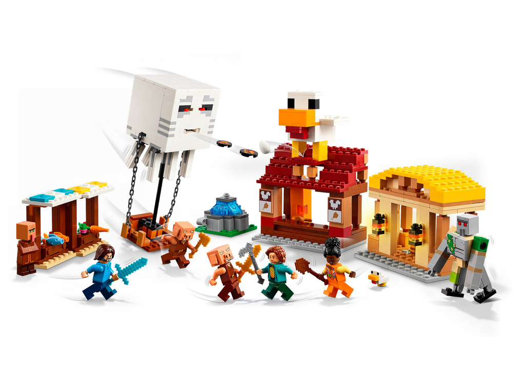 LEGO Minecraft 21273 «Нападение на деревню воздушных шаров Гаста» — эпичная битва