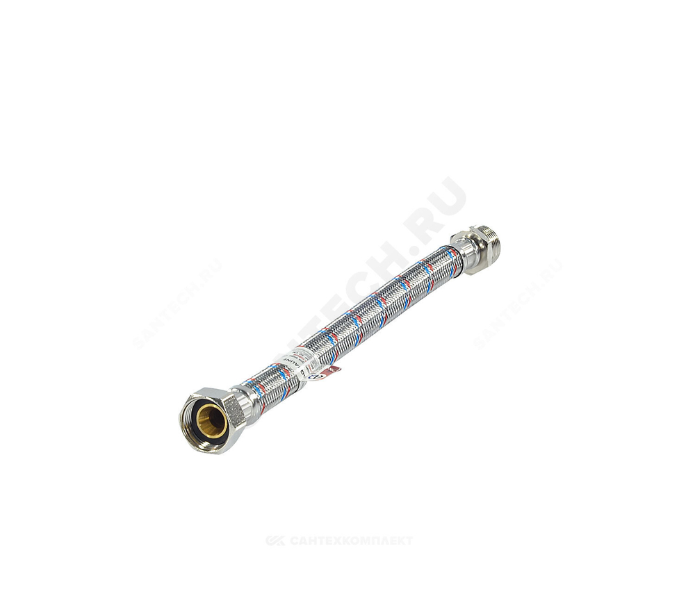 Подводка гибкая для воды нержавеющая оплетка ГИГАНТ 3/4" г-ш L=0.3м AQUALINE 04954