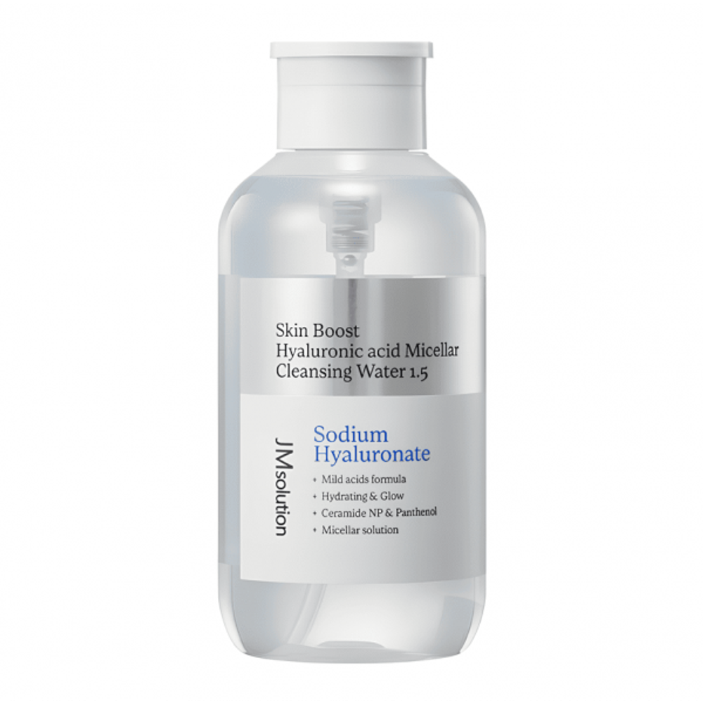 Мицеллярная вода с гиалуроновой кислотой JMSOLUTION Skin Boost Hyaluronic Acid Cleansing Water 500мл
