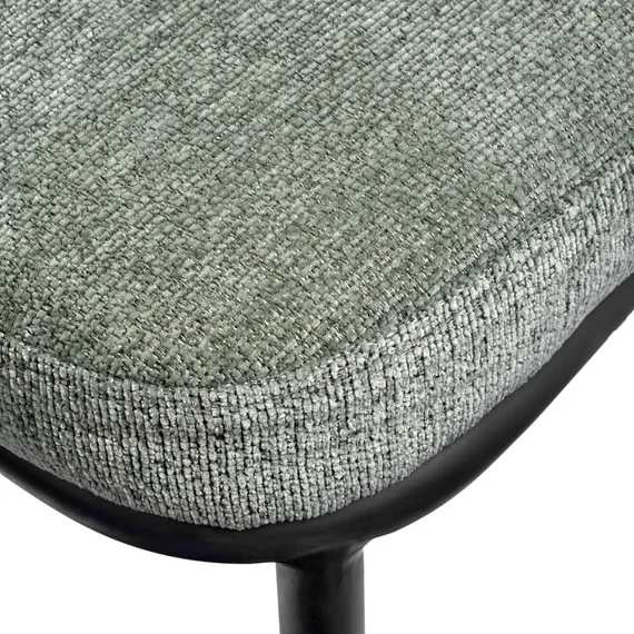 Полубарный стул Arvo 65 см, серо-зеленый шенилл с черными ножками